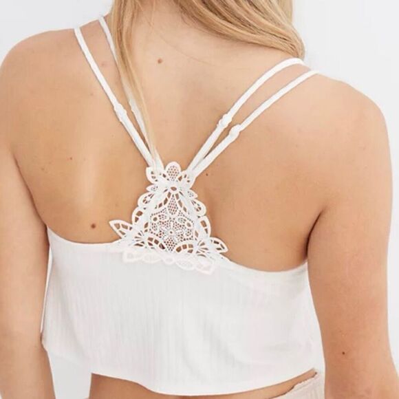 aerie Tops - Aerie cropped tank top Bralette nude tan size M